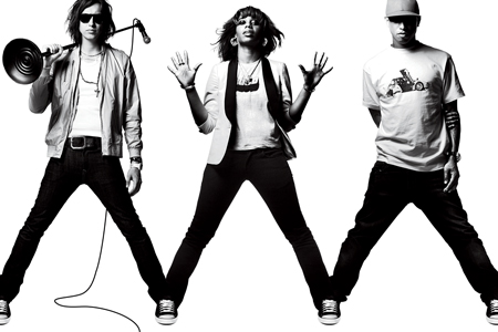 julian casablancas, santigold, and pharrell williams